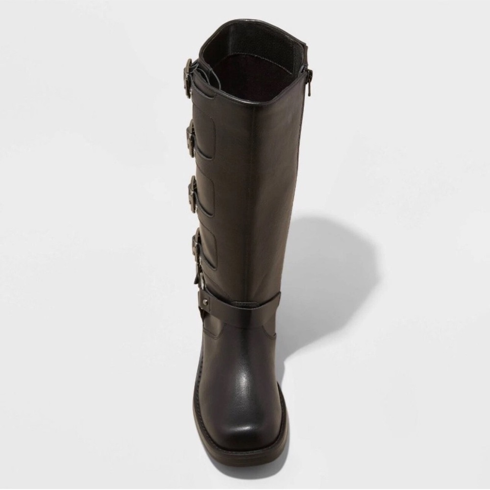 Women's Rebel Tall Moto Buckle Boots Brown - Wild Fable - Women’s - Picture 3 of 4